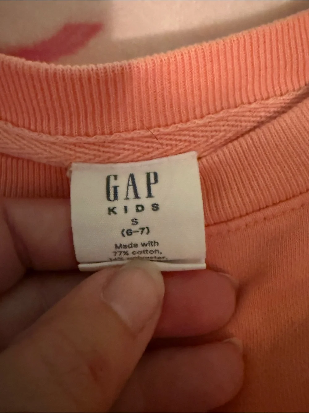 GAP Ombre Crewneck Sweater in Peach and Coral Pink